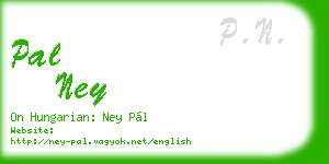 pal ney business card
